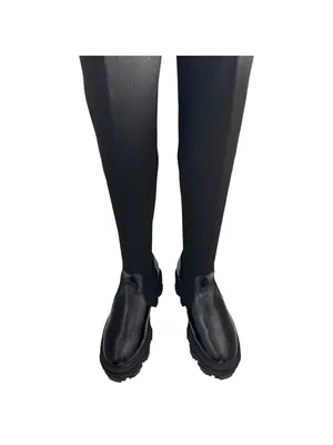 ASOS DESIGN Kimmy Chunky Flat Lug Sole Over The Knee Pull-On Boots Black Size 8 thumbnail 10