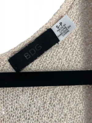 BDG Urban Outfitters Women's Cream Lightweight Open Front Knit Cardigan Sz Small thumbnail 3