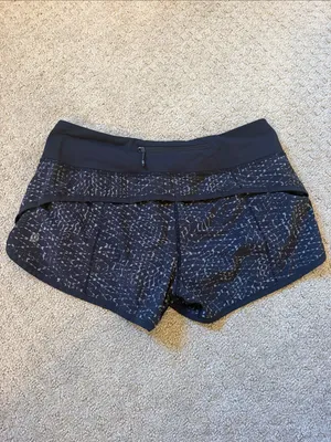Lululemon Black and Gray Patterned Speed Up 2.5” Running Athletic Shorts thumbnail 3