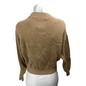 Abercrombie & Fitch Women Tan Beige Long Sleeve Mock Neck Sweater Top Size XS thumbnail 2