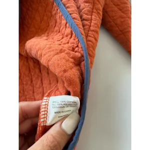 Orvis Womens XS Burnt Orange Quilted Snap Neck Pullover Sweatshirt Mock Neck thumbnail 4