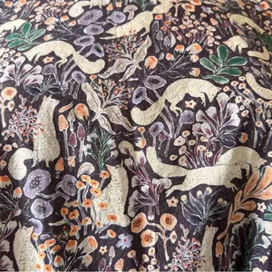 Shop the Mint Get Closer Plum Purple Fox Printed Dress thumbnail 5
