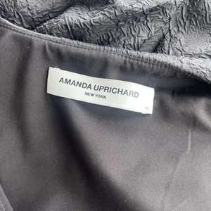 AMANDA UPRICHARD Evangeline Dress in Eclipse black gold buttons mini‎ collar thumbnail 3