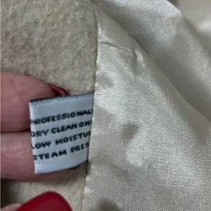VTG MICHELLE FRANCIS 80’s WOOL BLEND LADIES COAT MADE‎ IN USA XL CREAM PREOWNED thumbnail 8