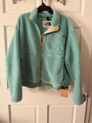 NWT The North Face Women’s Sherpa Fleece Jacket - Wasabi with Cream Trim Size XL thumbnail 7