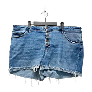Ava & Viv Button Fly Denim Jean Shorts High Rise Cut Offs Plus Size 20W thumbnail 2