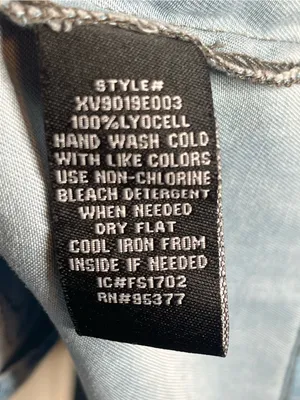 Sanctuary Sleeveless Chambray Utility Vest Light Blue Sz L Lyocell thumbnail 10