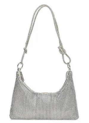 Diamond bedazzled mini shoulder bag silver 12x10 thumbnail 1