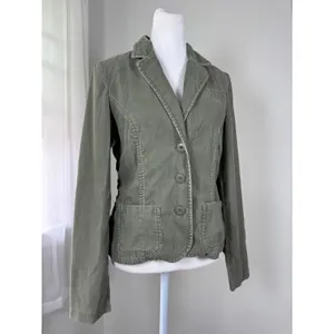 Vintage ‘04 Old Navy Khaki Green Corduroy Single Breasted Blazer thumbnail 5