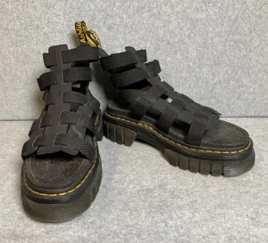 Doc Martens Ricki Gladiator Sandals Women 9 Black‎ Platform Webbing Strap EUC thumbnail 1