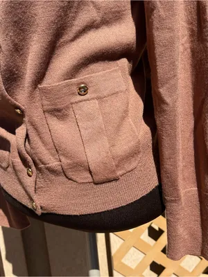 J.Crew Women’s 100% Merino Wool Cardigan with Gold Buttons Size M Quiet Luxury thumbnail 3