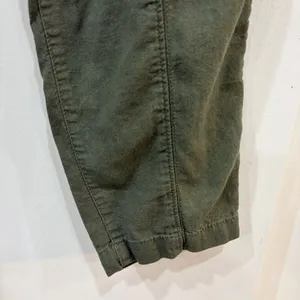 Old Navy Green Linen Cropped Pants Women’s Size Large Linen Blend Elastic Waist thumbnail 3