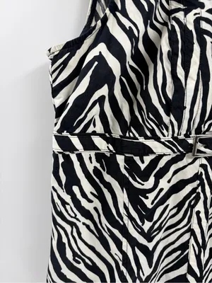 Express Y2K 2000s 00s club party cami tank zebra print going out top sz medium thumbnail 4