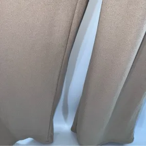WinWin Refuge Tan Textured Knit Fabric Long Sleeve Jumpsuit w/Deep V Back-Sz S thumbnail 10