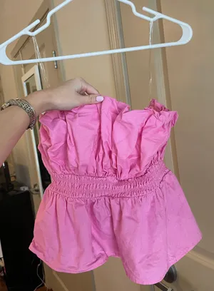 Entro Pink Strapless Top thumbnail 1