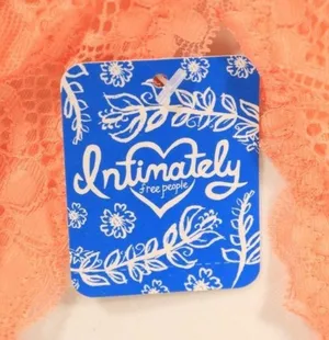 Free People NWT Galloon Halter Bralette in Orange thumbnail 7