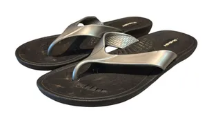 Okabashi‎ Silver Classic Contour Sole FlipFlop Beach Sandals Size Large thumbnail 1