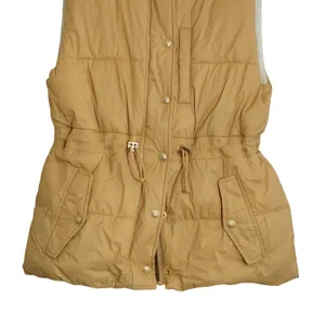 J. Crew Women's Small Light Brown Beige Signature Puffer Vest Quilted Preppy thumbnail 3