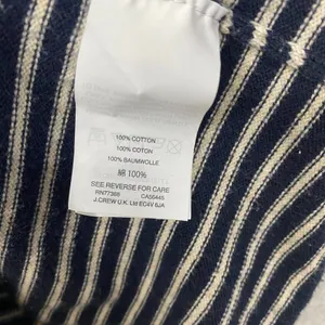 J Crew Sweater Womens Small Blue White Stripe Crew Cotton Pullover Nautical thumbnail 5