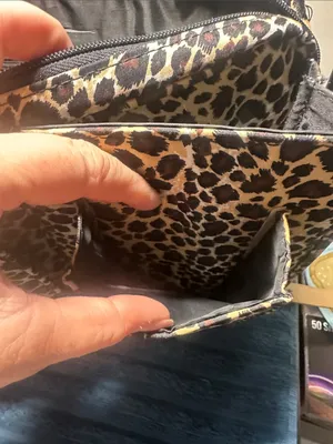 Leopard Print Crossbody Satchel - Laptop bag etc Tan/Black excellent like new thumbnail 7