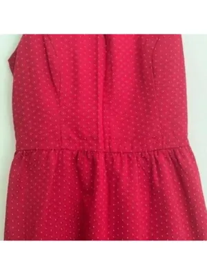 Kensie Ruby Red Sweetheart Neck Sleeveless Retro Embroidered Dress thumbnail 3