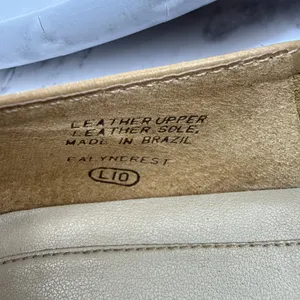 Enzo Angiolini Square Toe Ballet Flat Size 7.5 Camel Tan Leather Double Buckle thumbnail 8