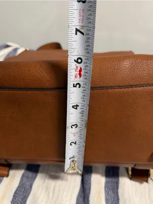 Dune London Tan Leather Backpack with Front Pocket thumbnail 11