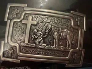 Nicona belt buckle Silver Size medium size belt buckle thumbnail 1