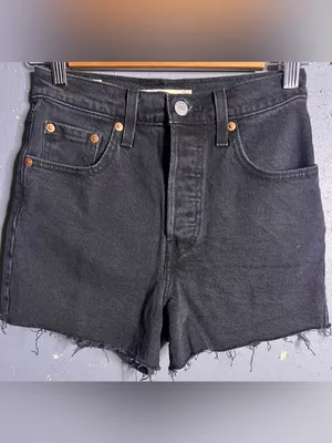 Levi’s Shorts Bundle in Size 24. Black one is Rib Cage. Blue one is 501. thumbnail 3