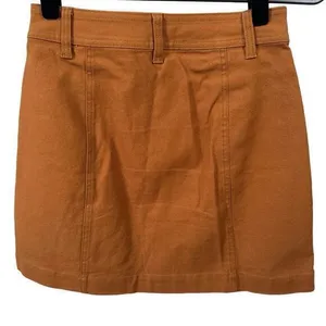 Madewell‎ Button-Front A-Line Pocket Mini Skirt Size 0 thumbnail 5