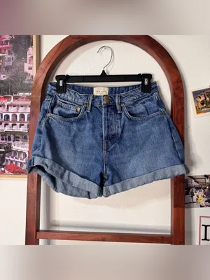 Sezane Niels Denim Cuffed Shorts thumbnail 3