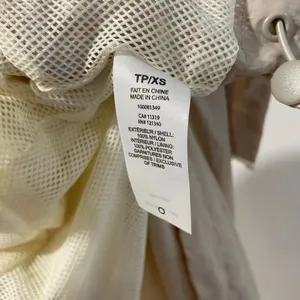 Garage Cropped Windbreaker Jacket XS Beige Cream Colorblock Y2K thumbnail 9