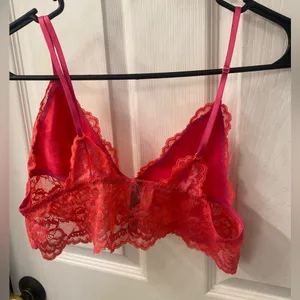 Urban outfitters Lace Bralette in Vibrant Red size medium thumbnail 2