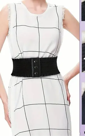 Plus Size‎ Wide Waistband Elegant Elastic Belt Vintage Dress Coat Girdle Waspie thumbnail 1