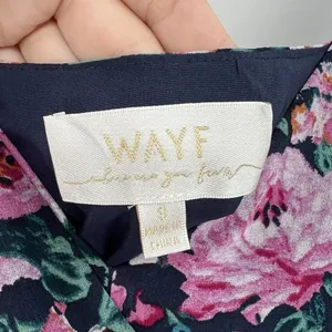WAYF The Emery‎ Size Small Faux Wrap Long Sleeve Floral Maxi Dress V-Neck Ruffle thumbnail 8