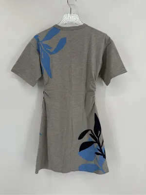 ANTHROPOLOGIE Daily Practice Short Sleeve Mini Gray Graphic T-Shirt Dress sz xs thumbnail 4