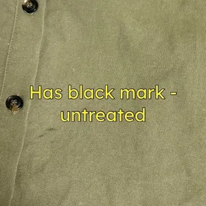 Tuckernuck Med Olive Steele Button Up Utility Blouse Shirt‎ Linen Blend Forest thumbnail 6