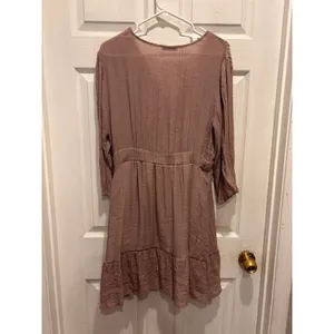 Baltic Born Amelia Dress Mauve Dusty Lavender Lace Trim Mini XL Boho‎ Ruffle Hem thumbnail 5