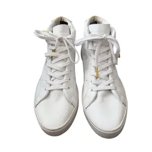 Adidas Sleek Mid White Leather High Top Sneakers Gold Foil Size 6.5 thumbnail 3