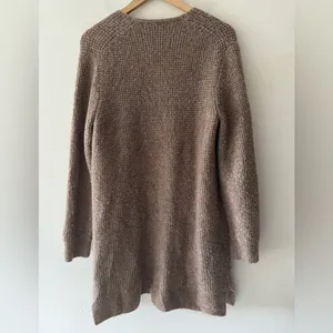 Madewell Wafflestitch Brown‎ Open Cardigan Sweater Alpaca and Merino Wool Cozy thumbnail 4