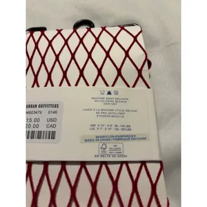 Urban Outfitters Womens Red Fishnet Tights Diamond Mesh Stockings S/M 94603479‎ thumbnail 4