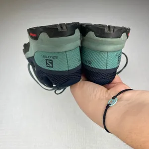 Salomon Outline GTX Women 6.5 Navy Teal Waterproof Hiking Shoes 406188 thumbnail 4