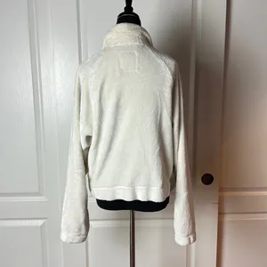Hollister White Teddy Fleece Zip Up Jacket Cozy Warm thumbnail 2