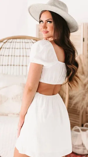 Nanamacs Boutique White Cutout Dress thumbnail 3