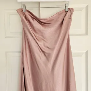 MORE TO COME | NWT Emma Strapless Maxi Dress‎ in Blush Satin XL thumbnail 3