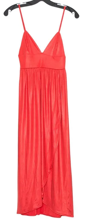 Urban Outfitters Babydoll Dress Y2K Empire Waist Romantic Boho Flowy Midi Red XS thumbnail 1