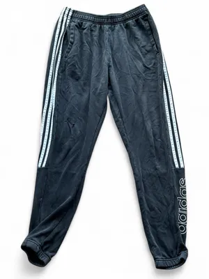 adidas black and white jogger sweatpants thumbnail 1
