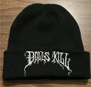 Dolls Kill Black Beanie Hat thumbnail 1