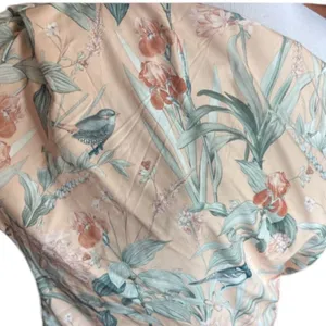 NWT Womens Dazy Floral and Bird Print Off Shoulder Blouse Top - Sz L thumbnail 2