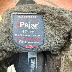 Pajar Boots Womens 7 Jeana Combat Lace Up Faux Fur Lined Side Zip Black Suede thumbnail 11
